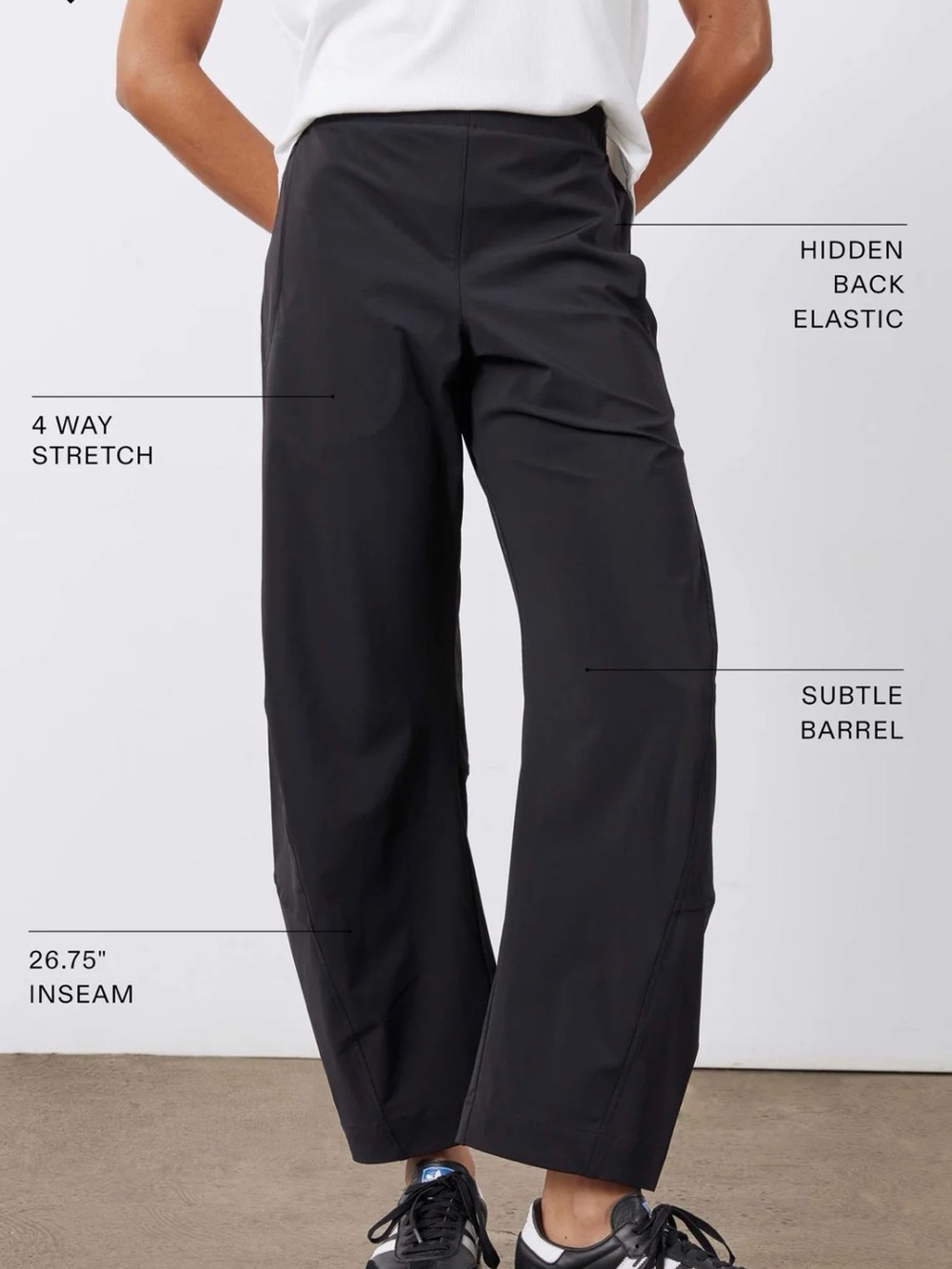 NWT Ruti On The Loose Work Pants Black 4P